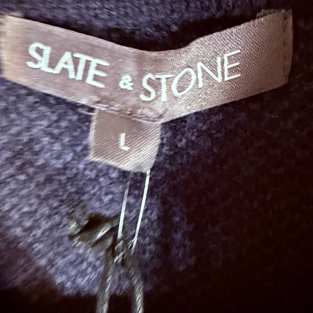 Slate & Stone Mens Dark Blue Button Up Sweater Cardigan S3SWT30551 NWT Large - Picture 3 of 7